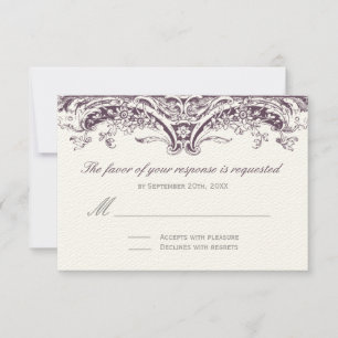 Eggplant Reply Cards - RSVP