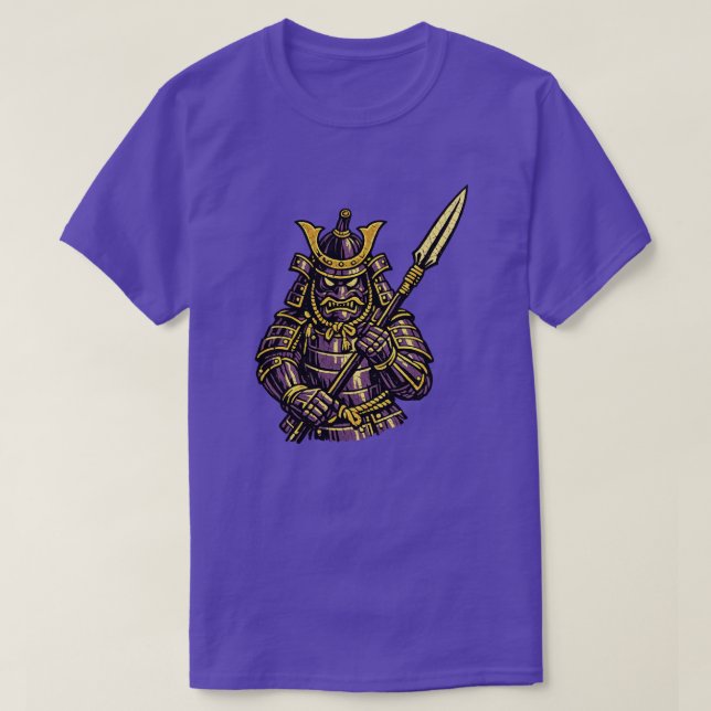 Eggplant Samurai — Funny Vegetable Warrior Full  T-Shirt (Design Front)