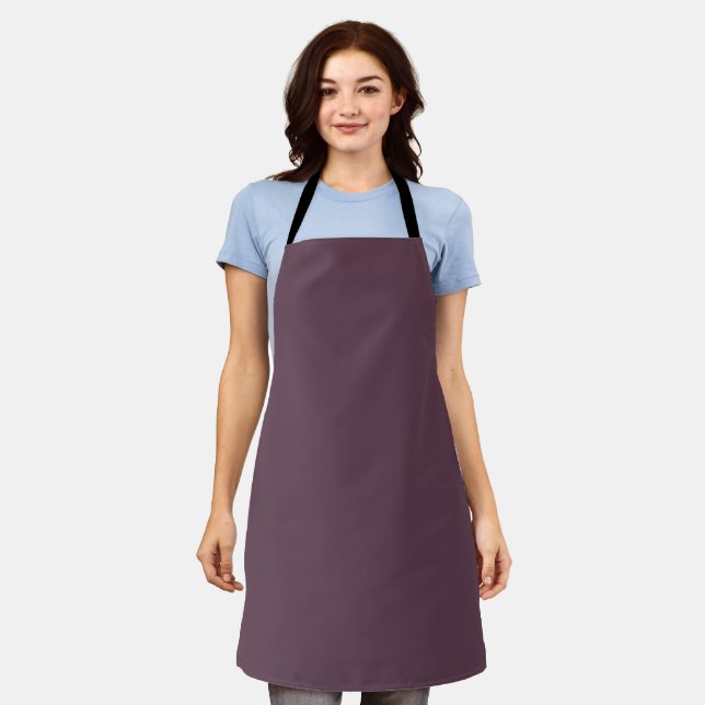 Eggplant Solid Colour Apron (Worn)