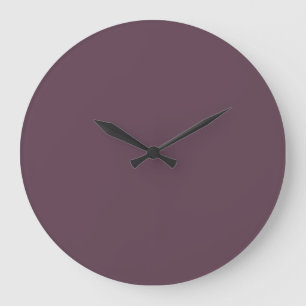 Eggplant Solid Colour Large Clock