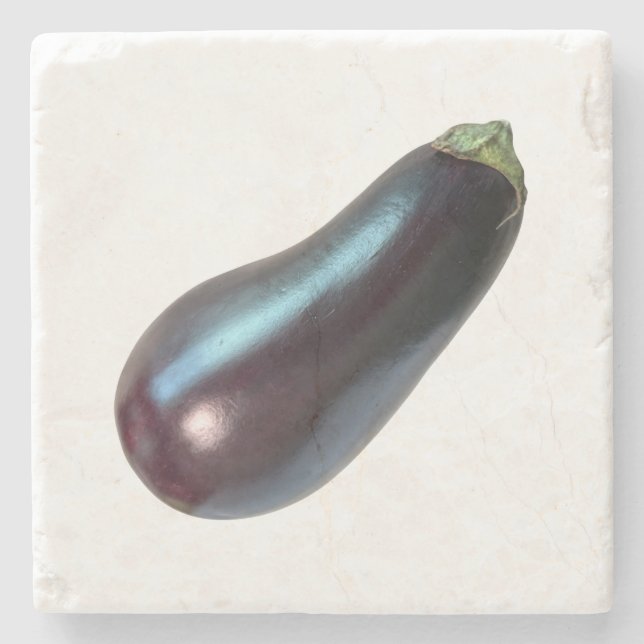 Eggplant Stone Coaster (Front)