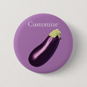 Eggplant Thunder_Cove  6 Cm Round Badge