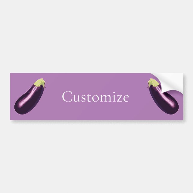 Eggplant Thunder_Cove  Bumper Sticker (Front)