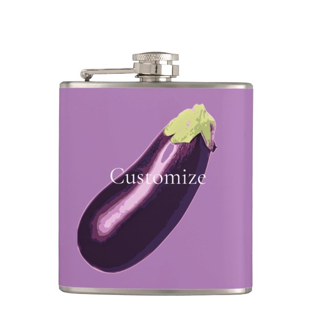 Eggplant Thunder_Cove  Hip Flask (Front)