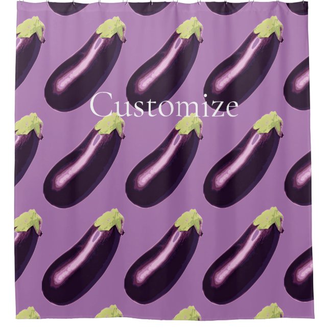 Eggplant Thunder_Cove  Shower Curtain (Front)