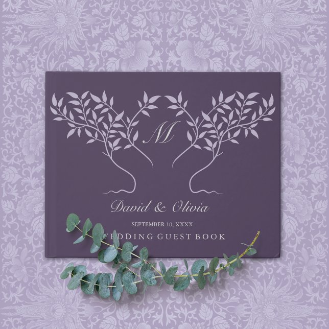 Eggplant Tree of Life Wedding Guest Book (Creator Uploaded)