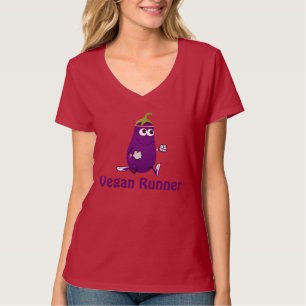 Eggplant Vegan Runner T-Shirt
