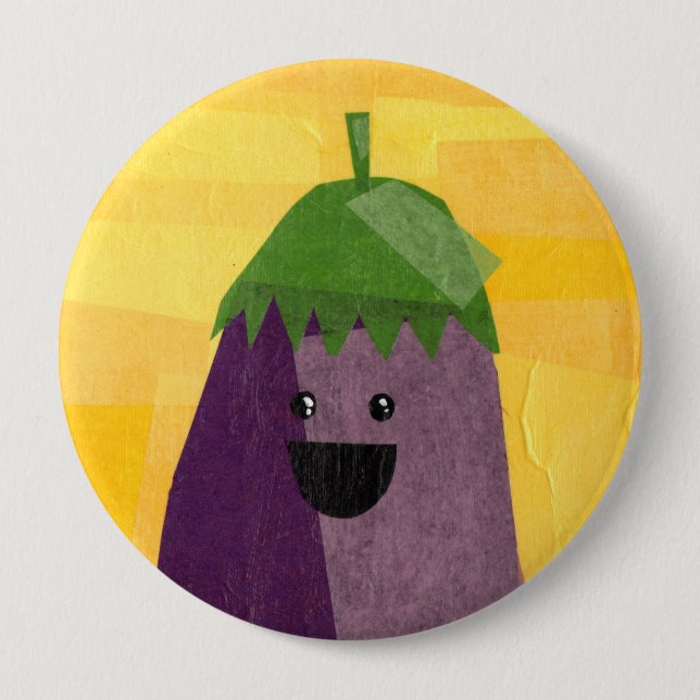 Eggplant! Vegeta-Button 10 Cm Round Badge (Front)