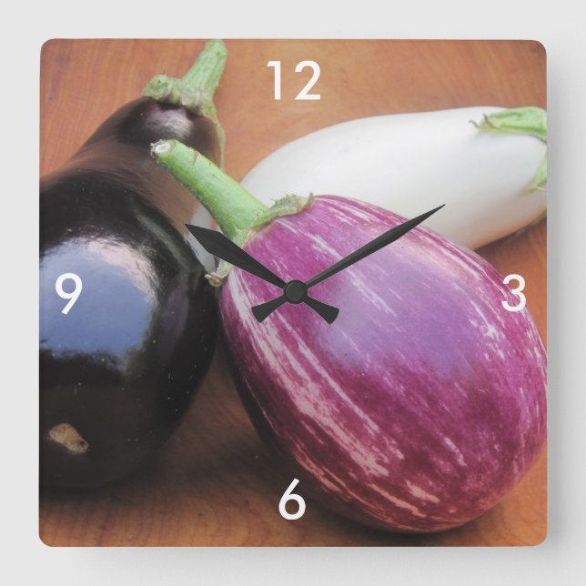 Eggplant Veggie Wall Clock (Front)