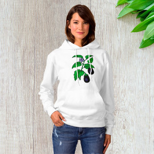 Eggplant Womens Hoodie