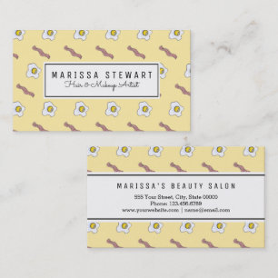Eggs and Bacon Breakfast Foodie Funny Pattern Business Card