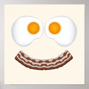 Eggs and Bacon Grin Poster