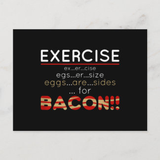 Eggs are Sides for Bacon Postcard