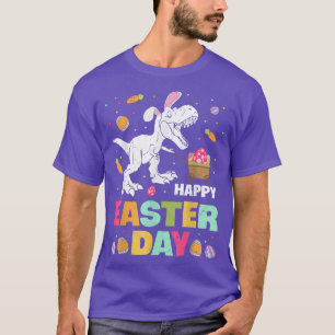 Eggs Basket Bunny T Re Dinosaur Happy Easter Day T-Shirt