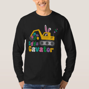 Eggs Cavator Easter Bunny Excavator Cute Hunting E T-Shirt