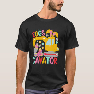 Eggs Cavator Easter Bunny Excavator Funny Rabbit B T-Shirt