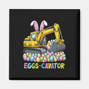 Eggs-cavator Easter Day Excavator Toddler Boys Eas Magnet