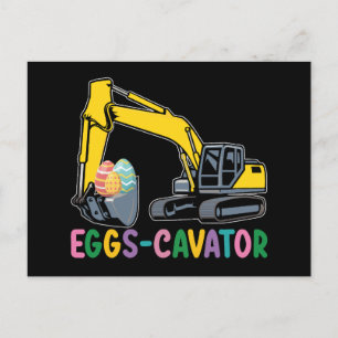 Eggs Cavator Easter Egg Hunt Excavator Postcard