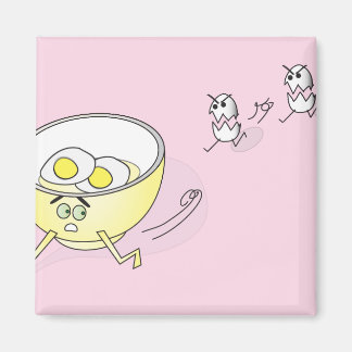 Eggs Chasing a Bowl Magnet