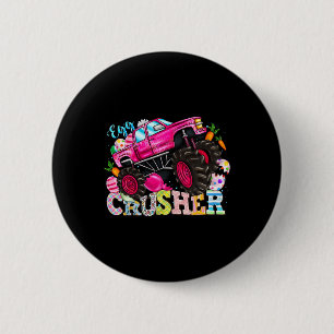 Eggs Crusher Easter Day Monster Truck Kids Spring  6 Cm Round Badge