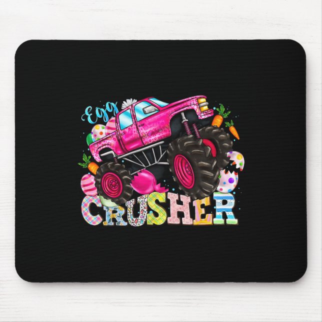 Eggs Crusher Easter Day Monster Truck Kids Spring  Mouse Pad (Front)