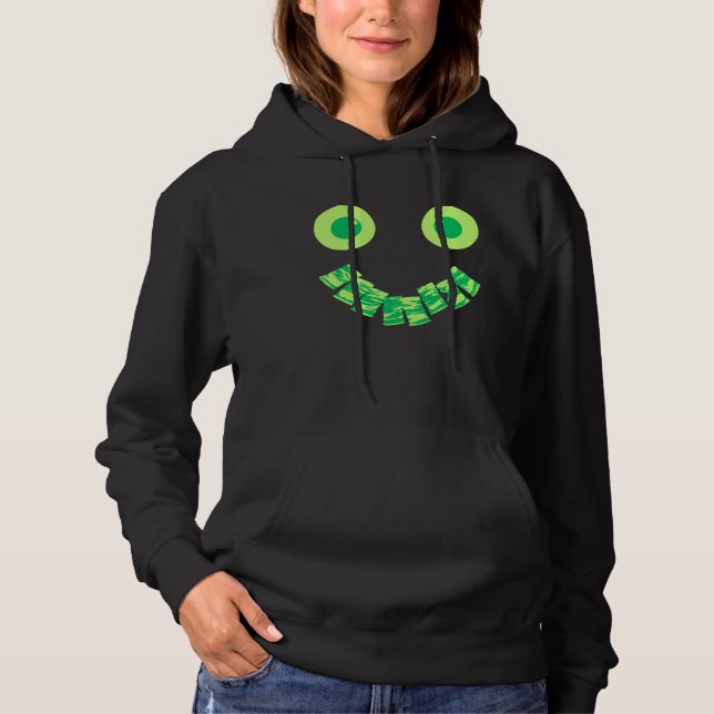 Eggs Ham & Bacon Green Face Brunch St Patricks Day Hoodie (Front)