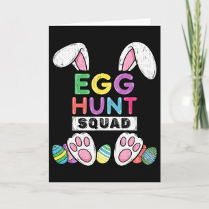 Eggs Hunt Squad Shirt Hunting Season Funny Easter Card