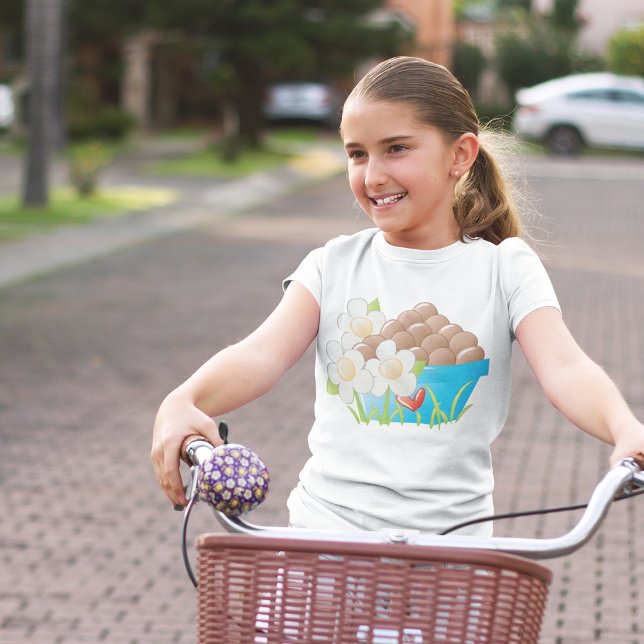 Eggs in Blue Bowl with Flowers and Heart T-Shirt (Creator Uploaded)