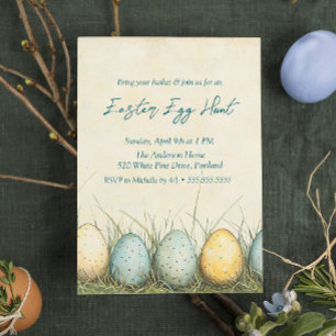 Eggs in the grass Easter Egg Hunt Invitation