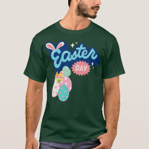 Eggs Rabbit Happy Easter Day T-Shirt