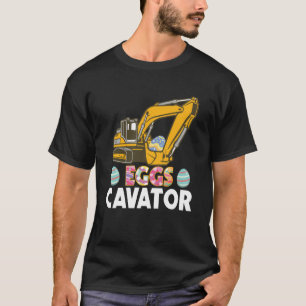 Eggscavator Construction Truck Easter Sunday Egg T-Shirt