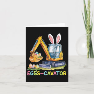 Eggscavator Easter Egg Hunt Construction Trucks Bo Card