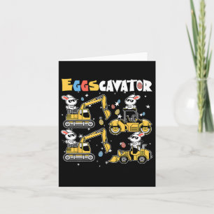 Eggscavator Easter Egg Hunt Construction Trucks To Card