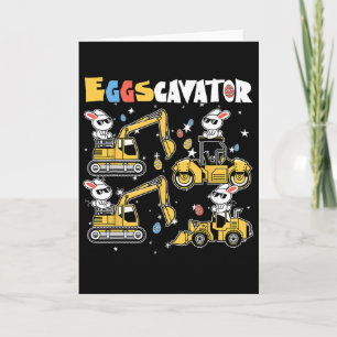 Eggscavator Easter Egg Hunt Construction Trucks To Card