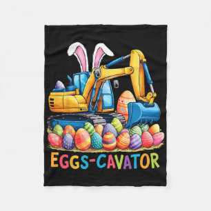 Eggscavator Easter Egg Hunt Construction Trucks To Fleece Blanket