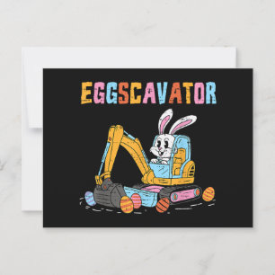 Eggscavator Easter Egg Hunt Construction Trucks To Postcard