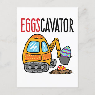 Eggscavator Easter Excavator  Postcard