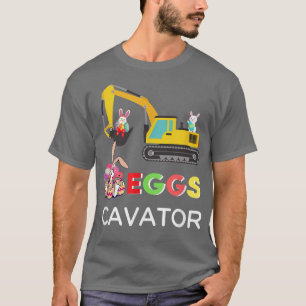 EGGSCAVATOR Eggs Cavator Kids Toddlers Cute Easter T-Shirt