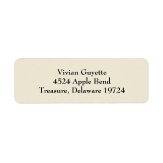 Eggshell Beige Simple Plain Return Address Labels