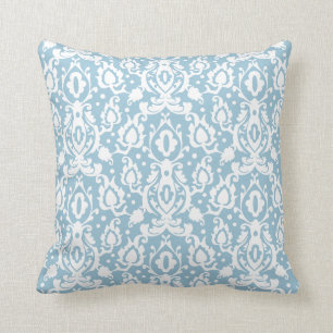 Eggshell Blue Moroccan Damask Cushion