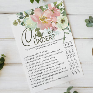 Eggshell Blush Pink Roses Floral Game Over Under Flyer