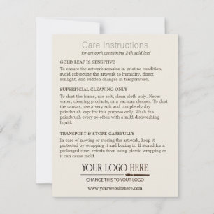 Eggshell Care Instructions for Artwork Your Logo