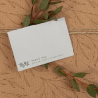 Eggshell & Green Branch Thank You From the Desk Of