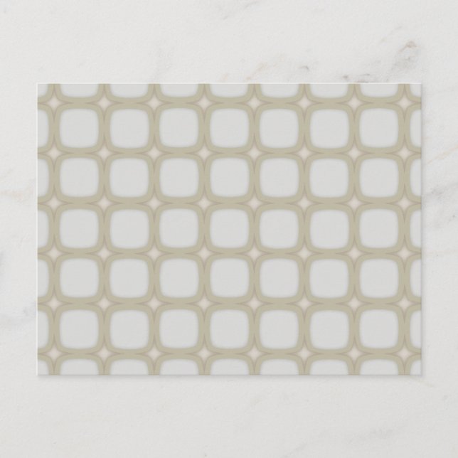 Eggshell Retro Rounded Squares Postcard (Front)