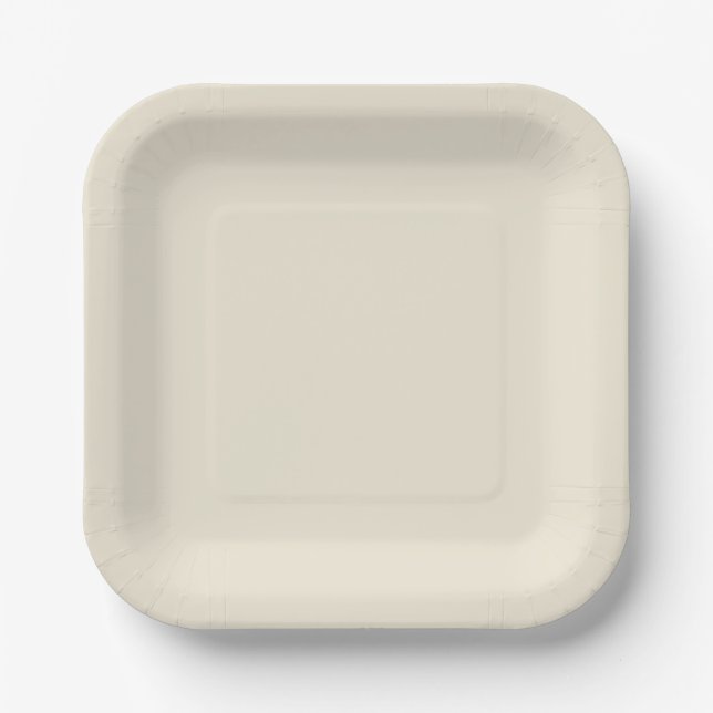 Eggshell Solid Colour Paper Plate (Front)