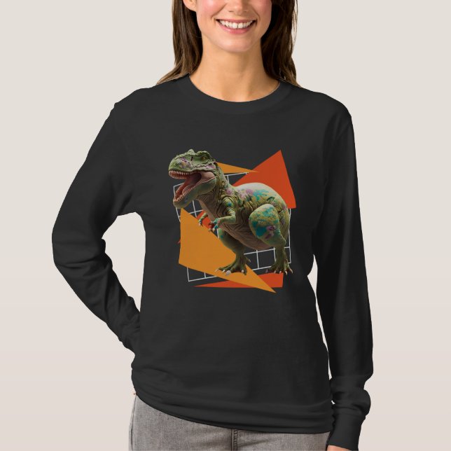 Eggspert Easter Eggs Hunt Dinosaur Easter Bunnies  T-Shirt (Front)