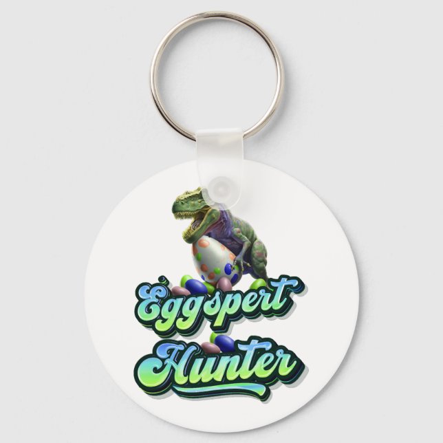 Eggspert Easter Eggs Hunter Easter Dinosaur Egg   Key Ring (Front)