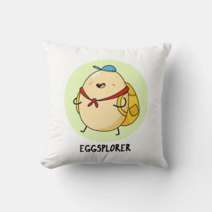 Eggsplorer Funny Egg Explorer Pun Cushion
