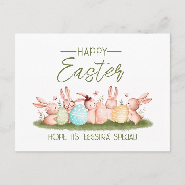 Eggstra Special! Happy Easter Postcard (Front)