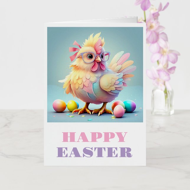 " EGGSTRAORDINARY DELIGHT " FOIL GREETING CARD (Orchid)